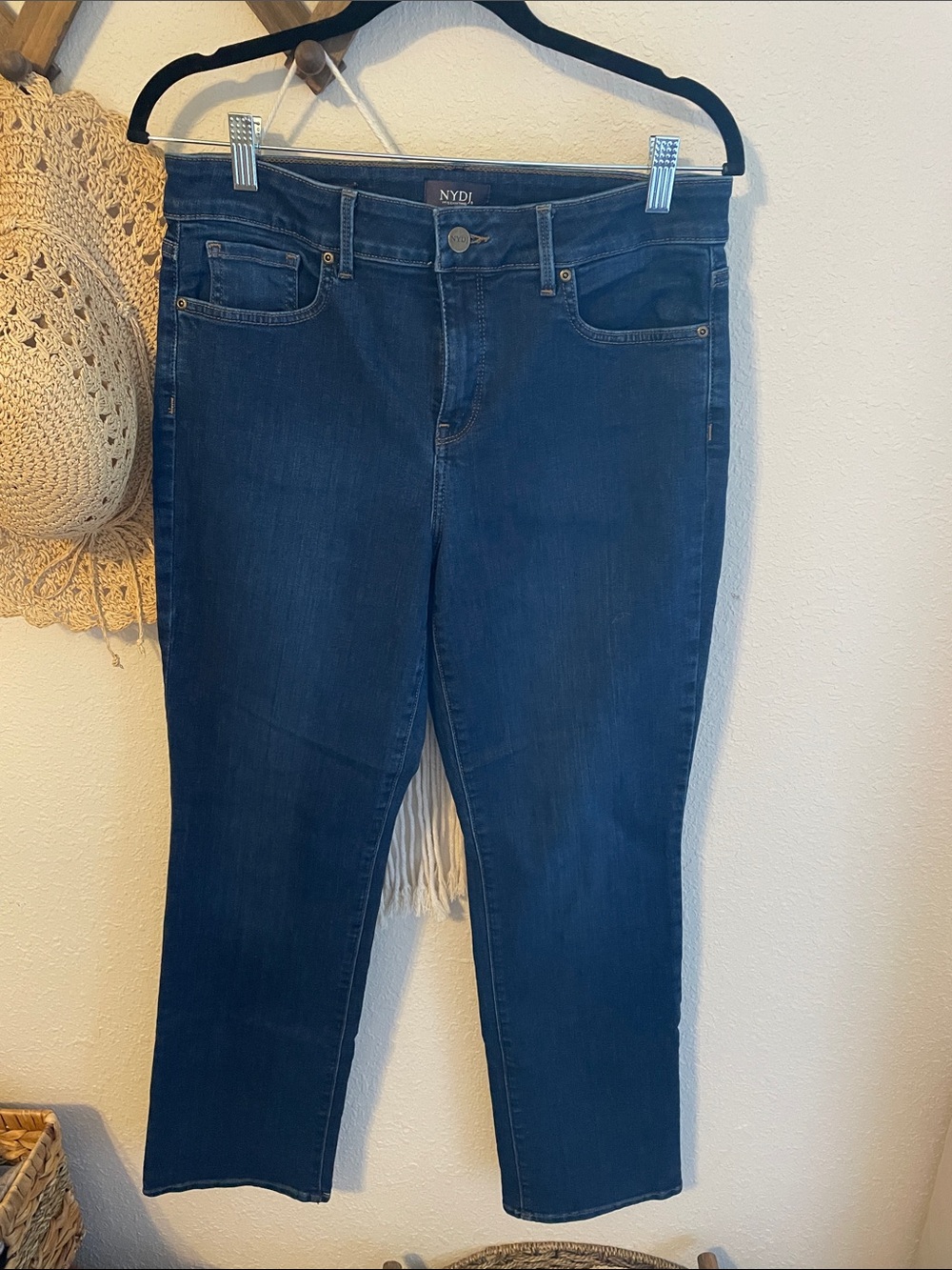 NYDJ Dark Indigo Marilyn Straight Jeans